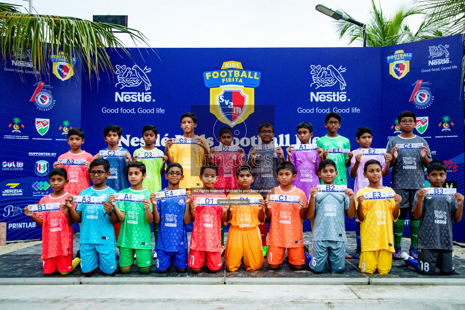 Draw Ceremony of Nestle' Kids Football Fiesta 2023 held in Artificial Beach, Male', Maldives on Saturday, 7th October 2023