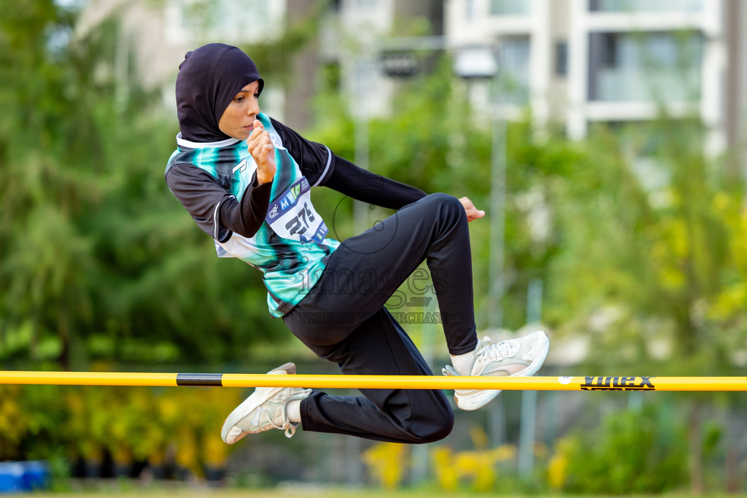 Day 2 of MWSC Interschool Athletics Championships 2024 held in Hulhumale Running Track, Hulhumale, Maldives on Sunday, 10th November 2024. 
Photos by: Hassan Simah / Images.mv