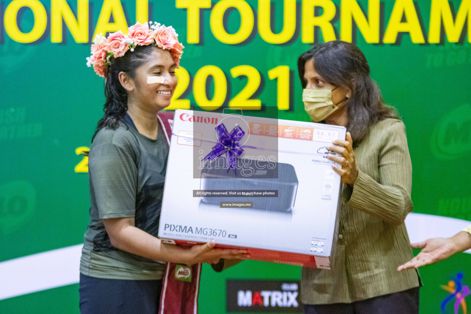 Kulhudhuffushi Youth & R.C vs Club Green Streets in the Finals of Milo National Netball Tournament 2021 (Women's) held on 5th December 2021 in Male', Maldives Photos: Ismail Thoriq / images.mv