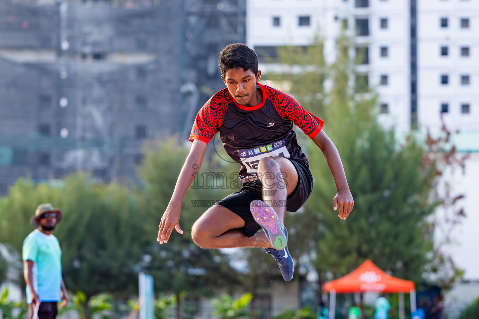 Day 3 of MWSC Interschool Athletics Championships 2024 held in Hulhumale Running Track, Hulhumale, Maldives on Monday, 11th November 2024. Photos by: Nausham Waheed / Images.mv