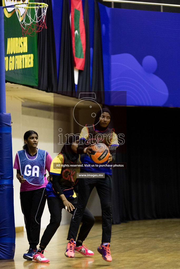 Sports Club Shinning Star vs Kulhudhuffushi in the Milo National Netball Tournament 2022 on 19 July 2022, held in Social Center, Male', Maldives. Photographer: Shuu / Images.mv