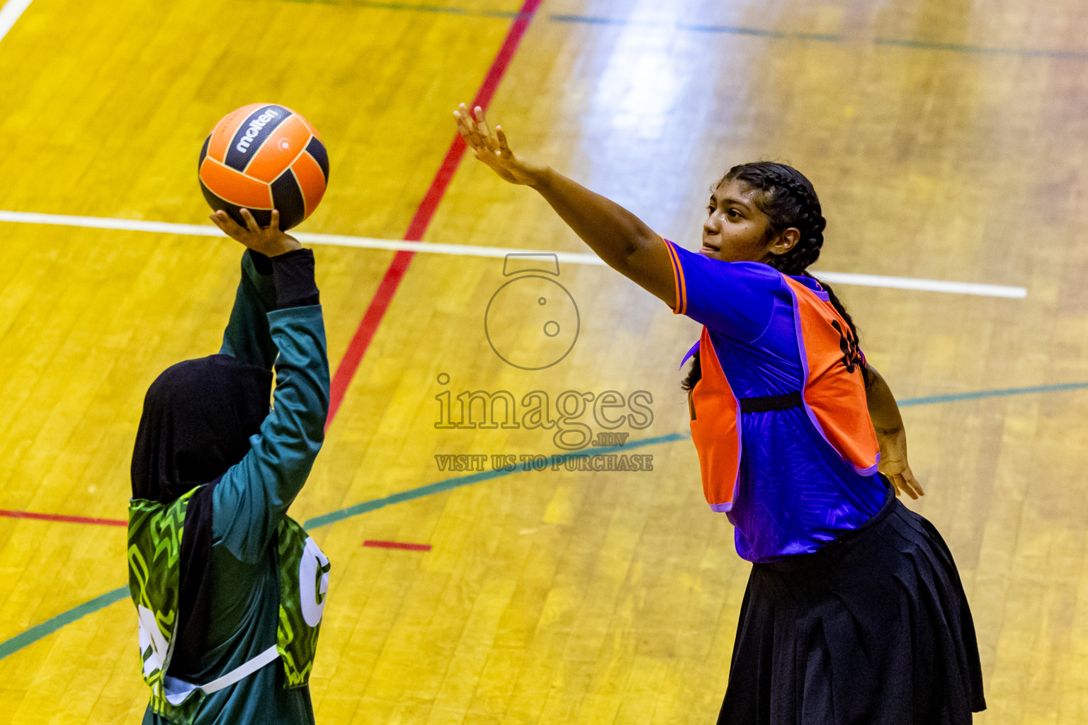 Day 4 of 25th Inter-School Netball Tournament was held in Social Center at Male', Maldives on Monday, 12th August 2024. Photos: Nausham Waheed / images.mv