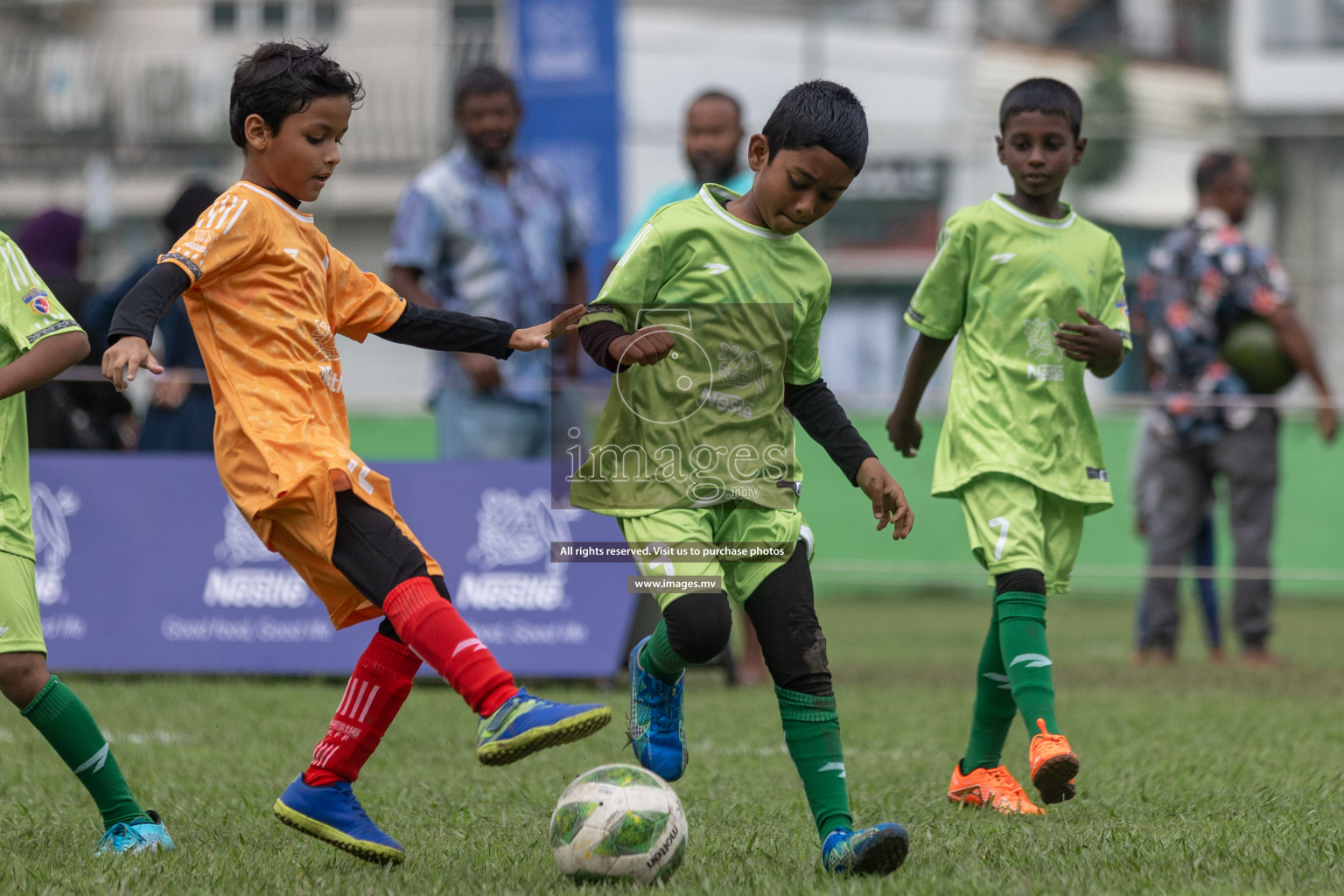 Day 1 of Nestle kids football fiesta, held in Henveyru Football Stadium, Male', Maldives on Wednesday, 11th October 2023 Photos: Shut Abdul Sattar/ Images.mv