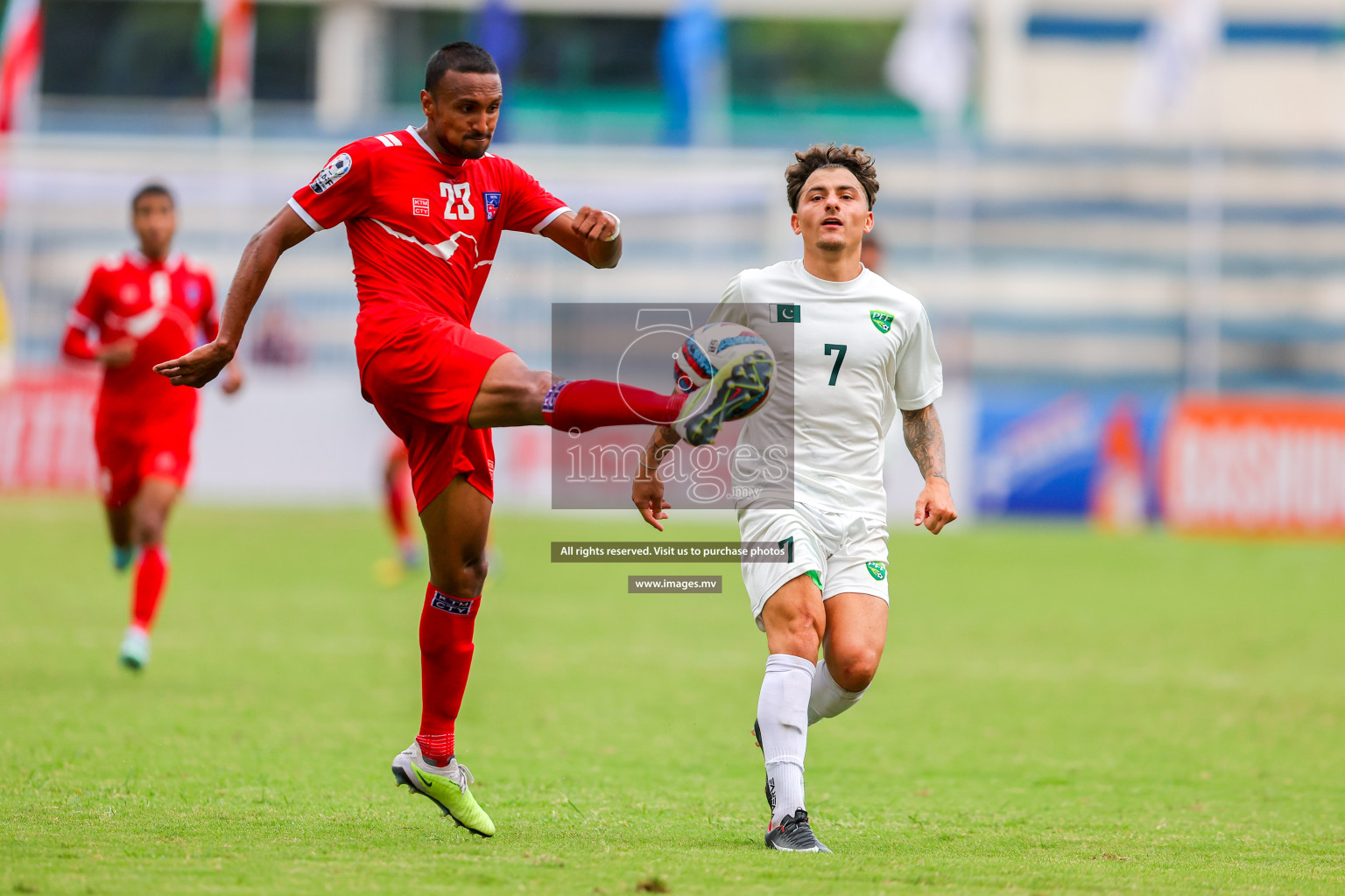 Nepal vs Pakistan in SAFF Championship 2023 held in Sree Kanteerava Stadium, Bengaluru, India, on Tuesday, 27th June 2023. Photos: Nausham Waheed, Hassan Simah / images.mv