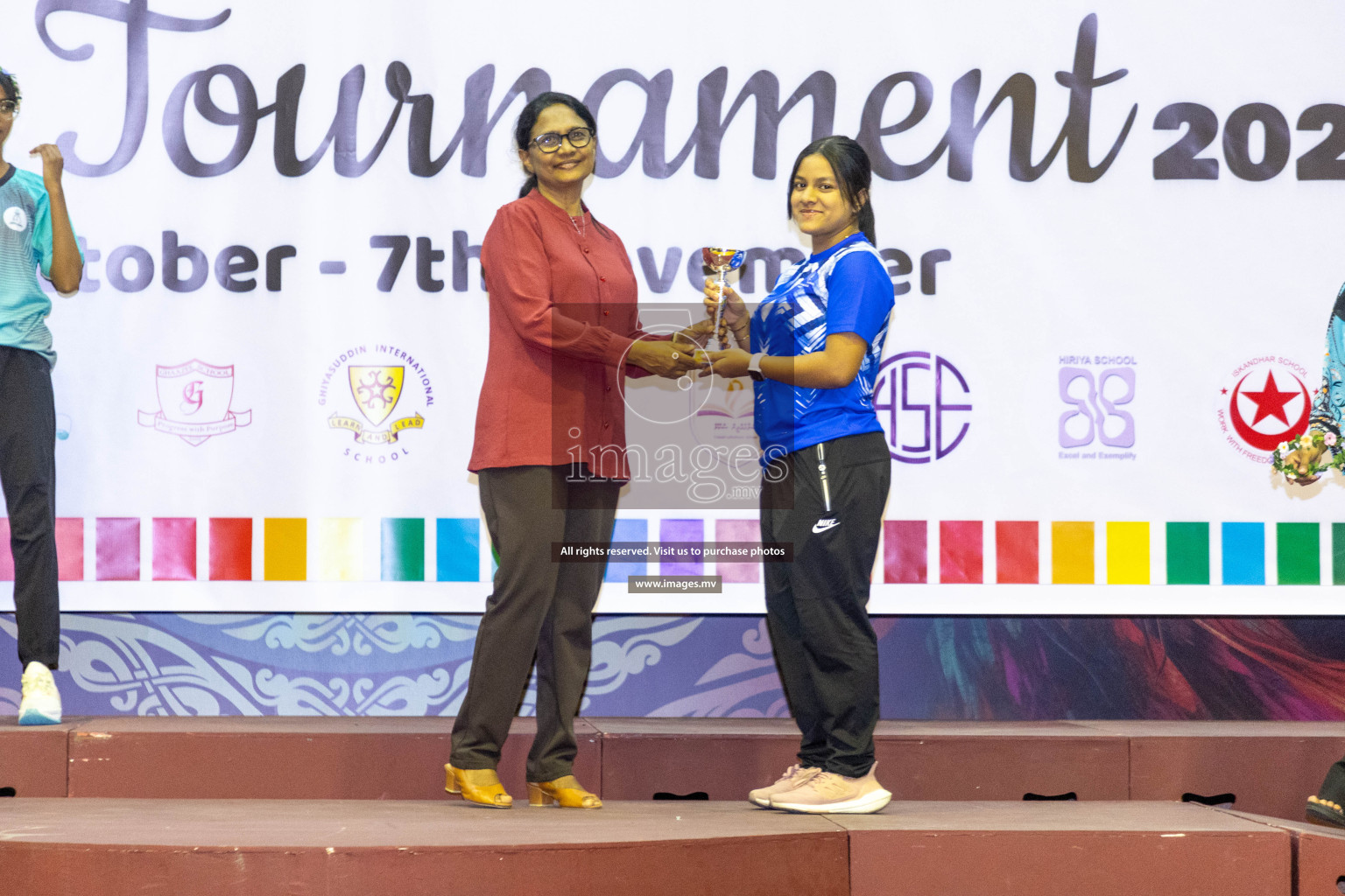 Final of 24th Interschool Netball Tournament 2023 was held in Social Center, Male', Maldives on 7th November 2023. Photos: Nausham Waheed / images.mv