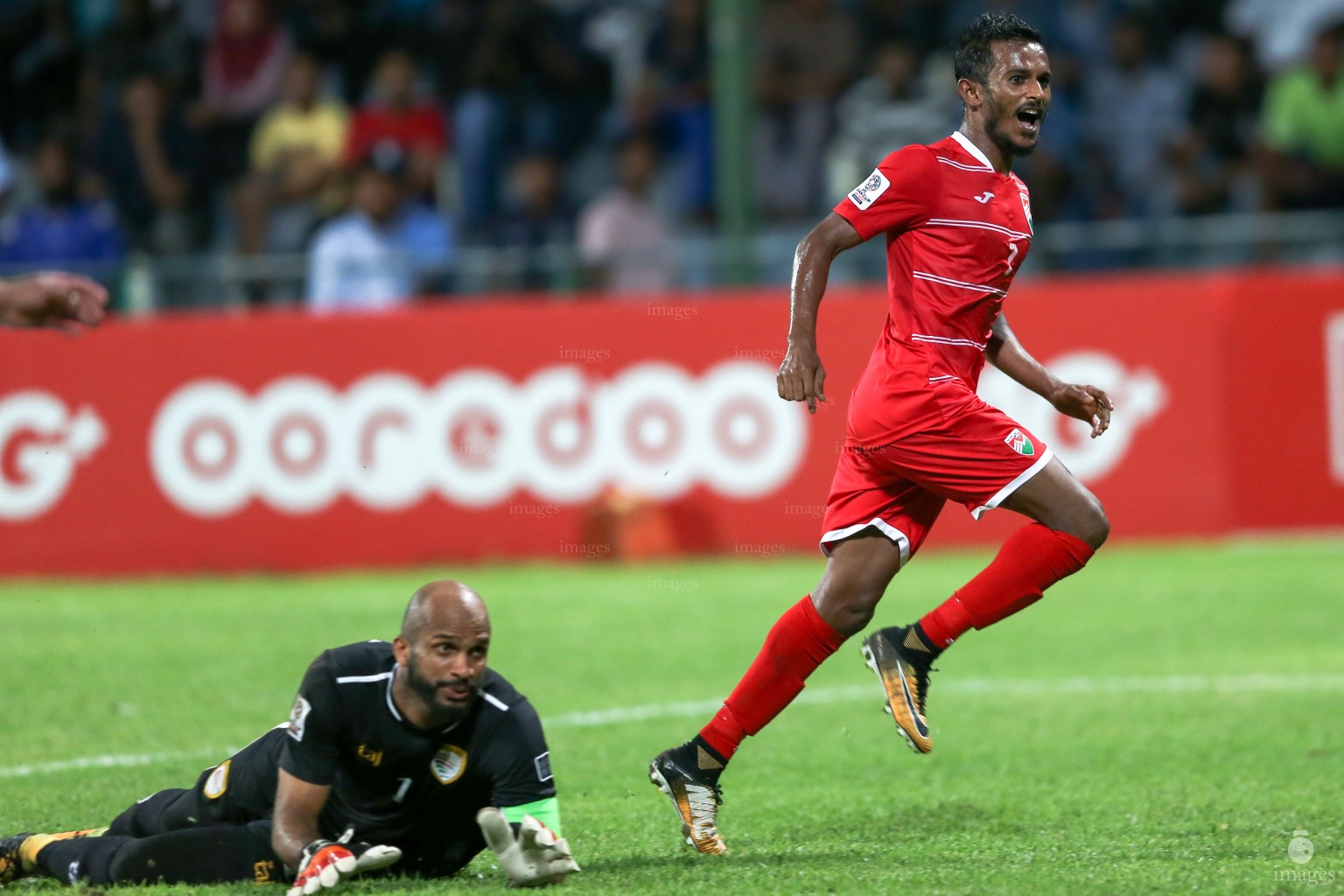 Asian Cup Qualifier between Maldives and Oman in National Stadium, on 10 October 2017 Male' Maldives. ( Images.mv Photo: Abdulla Abeedh )