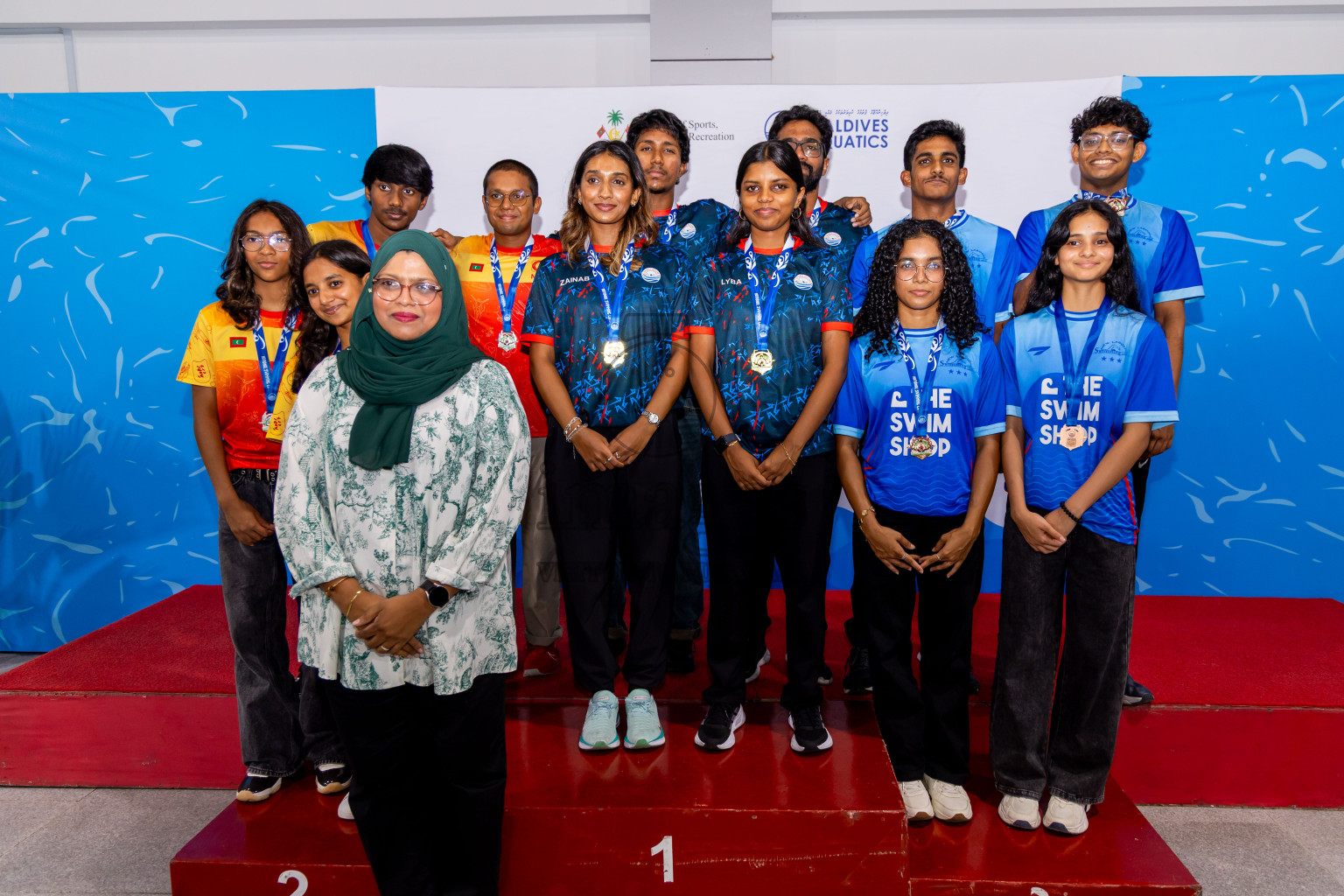 Closing Ceremony of 1st National Short Course Swimming Competition held in Hulhumale', Maldives on Thursday, 19th June 2025. Photos: Nausham Waheed / images.mv