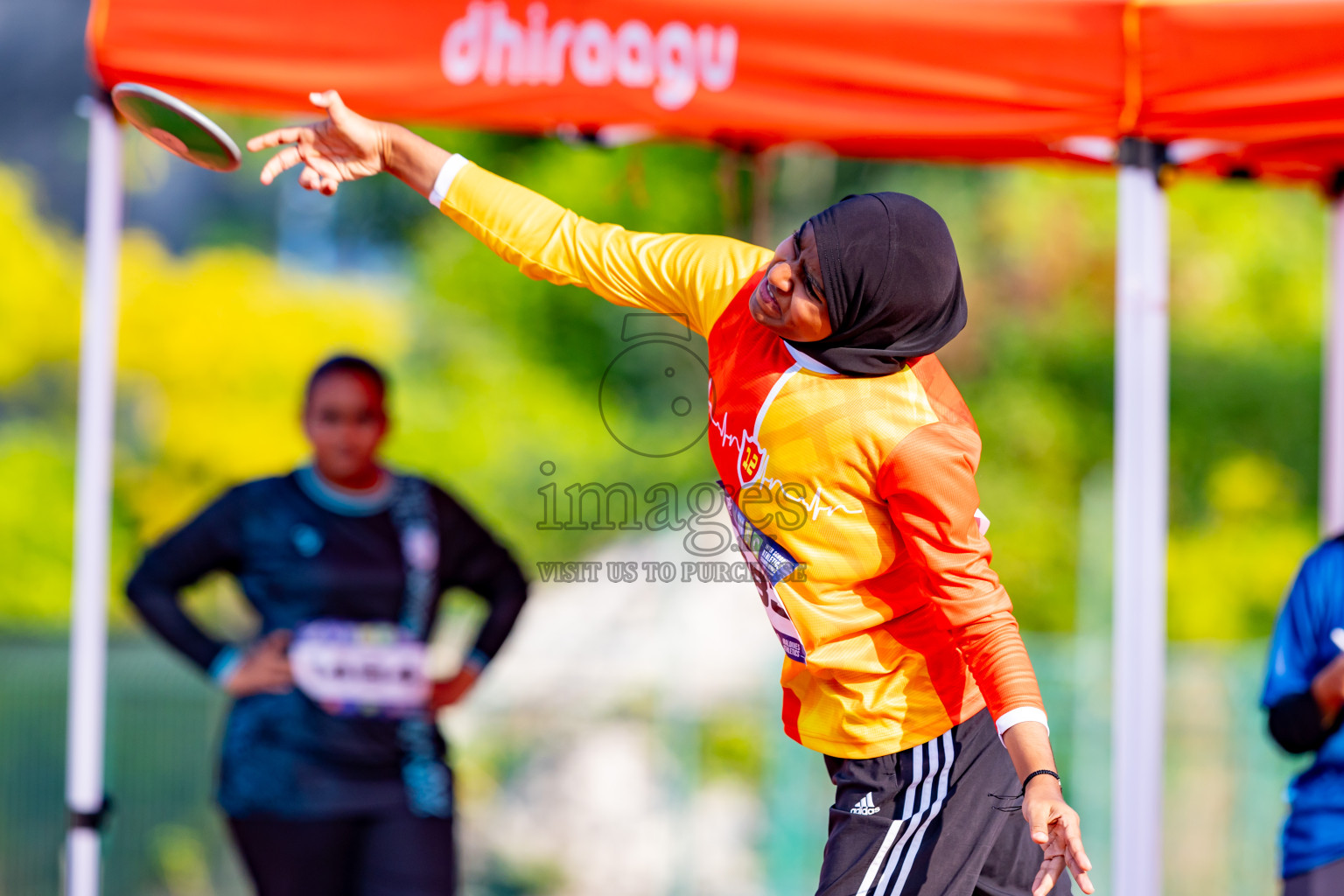 Day 6 of MWSC Interschool Athletics Championships 2024 held in Hulhumale Running Track, Hulhumale, Maldives on Thursday, 14th November 2024. Photos by: Nausham Waheed / Images.mv