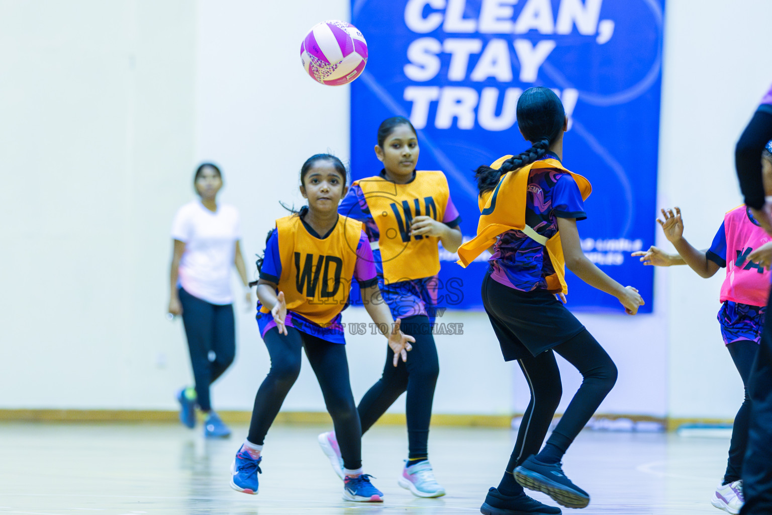 N Sports Academy B vs N Sports Academy B (U11) in Day 1 of 3rd Junior Championship - Netball association of Maldives, held at Social Center on 19th January 2025 . Photos by Shuu Abdul Sattar