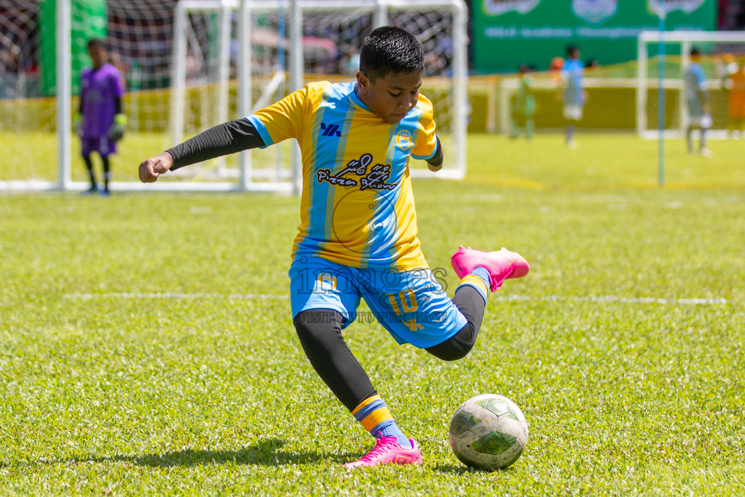 Day 1 of Under 10 MILO Academy Championship 2024 was held at National Stadium in Male', Maldives on Friday, 26th April 2024. Photos: Mohamed Mahfooz Moosa / images.mv