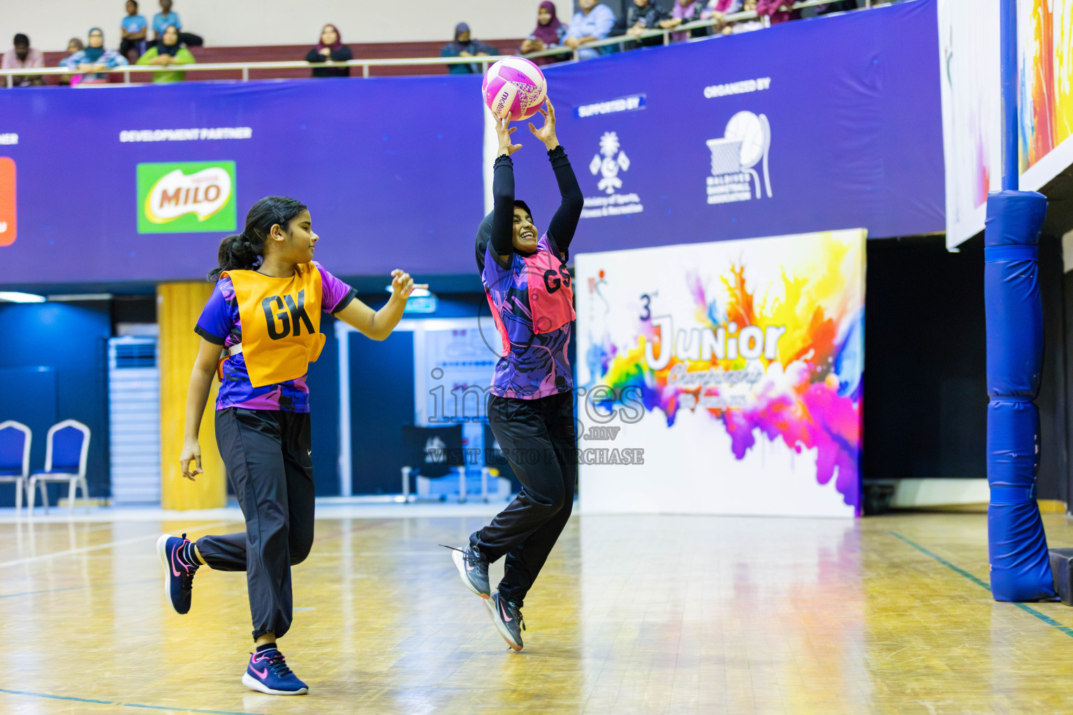 N Sports Academy B vs N Sports Academy B (U11) in Day 1 of 3rd Junior Championship - Netball association of Maldives, held at Social Center on 19th January 2025 . Photos by Shuu Abdul Sattar