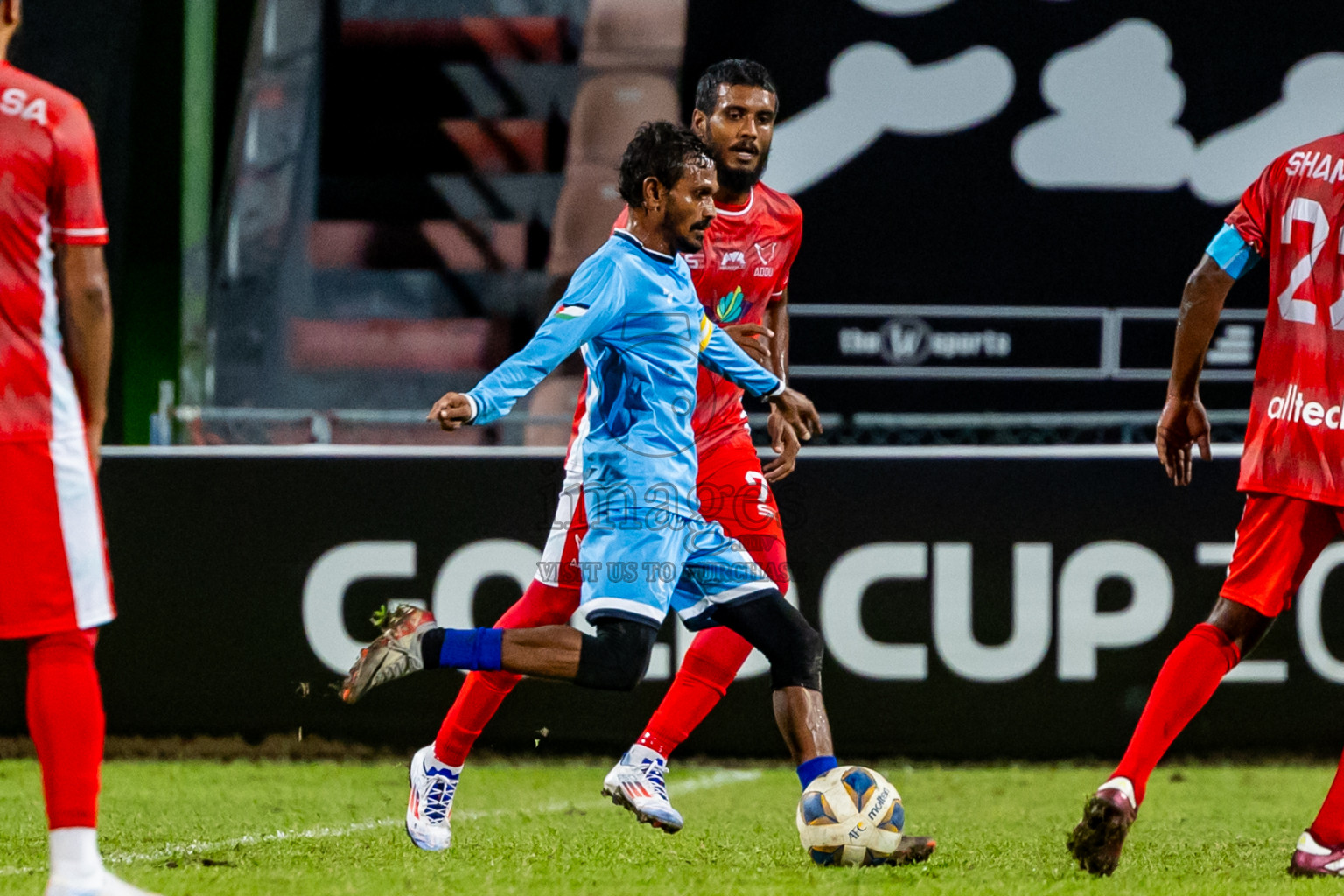 Addu City vs R Alifushi in Semi Finals of Gold Cup 2024 held at National Football Stadium on Saturday, 21st December 2024. Photos: Nausham Waheed / Images.mv