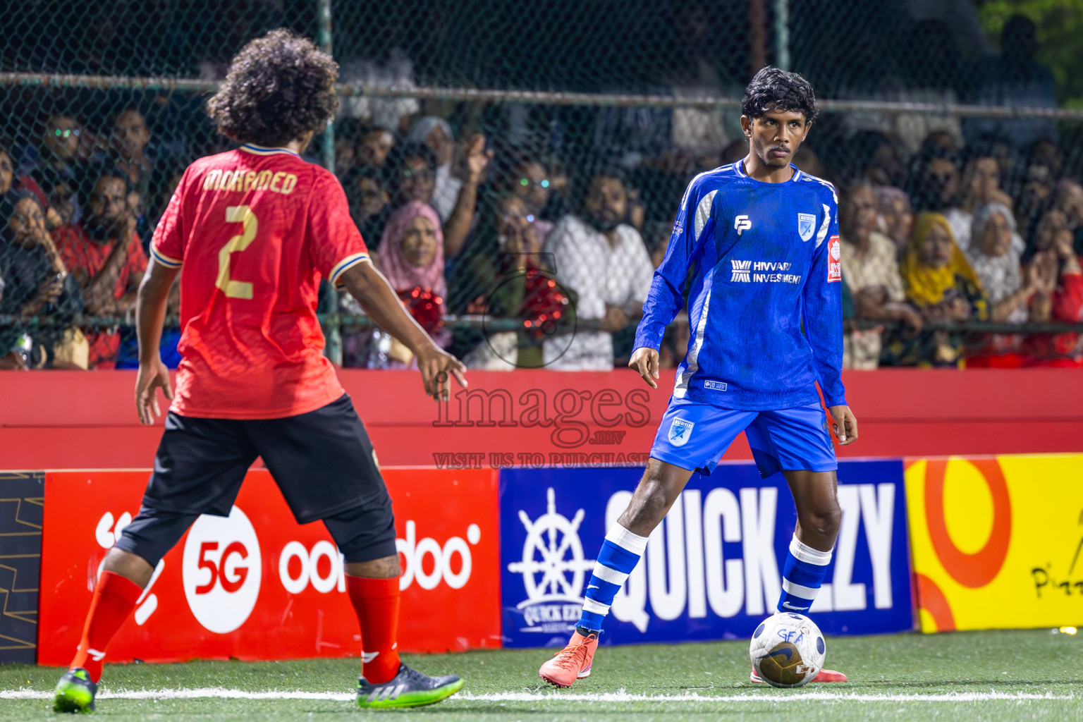 Dh Kudahuvadhoo vs AA Mathiveri in Round of 16 on Day 39 of Golden Futsal Challenge 2025 was held on Saturday, 15th February 2025 in Hulhumale', Maldives. Photos: Ismail Thoriq / images.mv