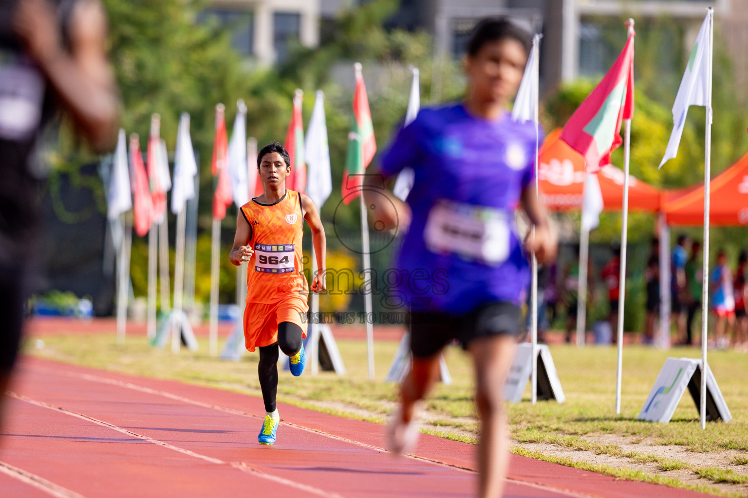 Day 3 of MWSC Interschool Athletics Championships 2024 held in Hulhumale Running Track, Hulhumale, Maldives on Monday, 11th November 2024. 
Photos by: Hassan Simah / Images.mv