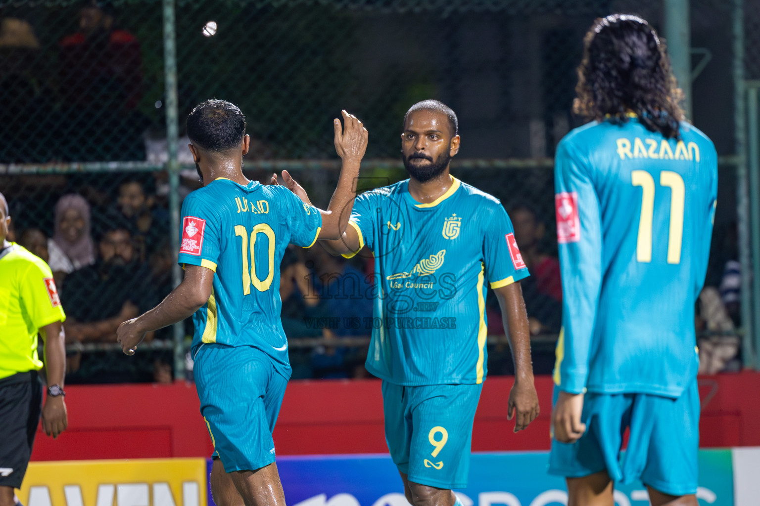 L Maavah VS L Gan in Day 8 of Golden Futsal Challenge 2025 was held on Sunday, 12th January 2025, in Hulhumale', Maldives
Photos: Ismail Thoriq / images.mv