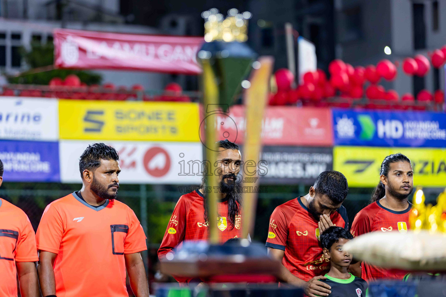 L. Gan VS B. Eydhafushi in the Finals of Golden Futsal Challenge 2024 which was held on Thursday, 7th March 2024, in Hulhumale', Maldives. 
Photos: Hassan Simah / images.mv