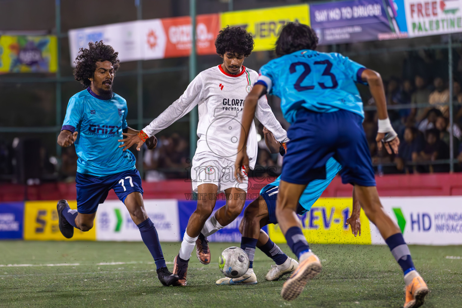 L Maamendhoo vs L Isdhoo in Day 12 of Golden Futsal Challenge 2024 was held on Friday, 26th January 2024, in Hulhumale', Maldives
Photos: Ismail Thoriq / images.mv