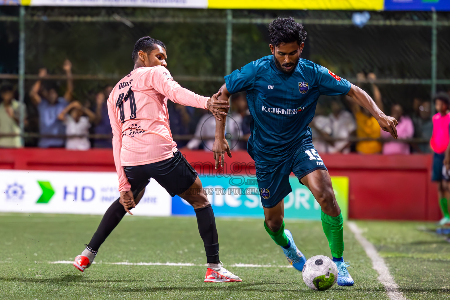 K Gulhi VS K Guraidhoo in Day 25 of Golden Futsal Challenge 2024 was held on Thursday , 8th February 2024 in Hulhumale', Maldives
Photos: Ismail Thoriq / images.mv