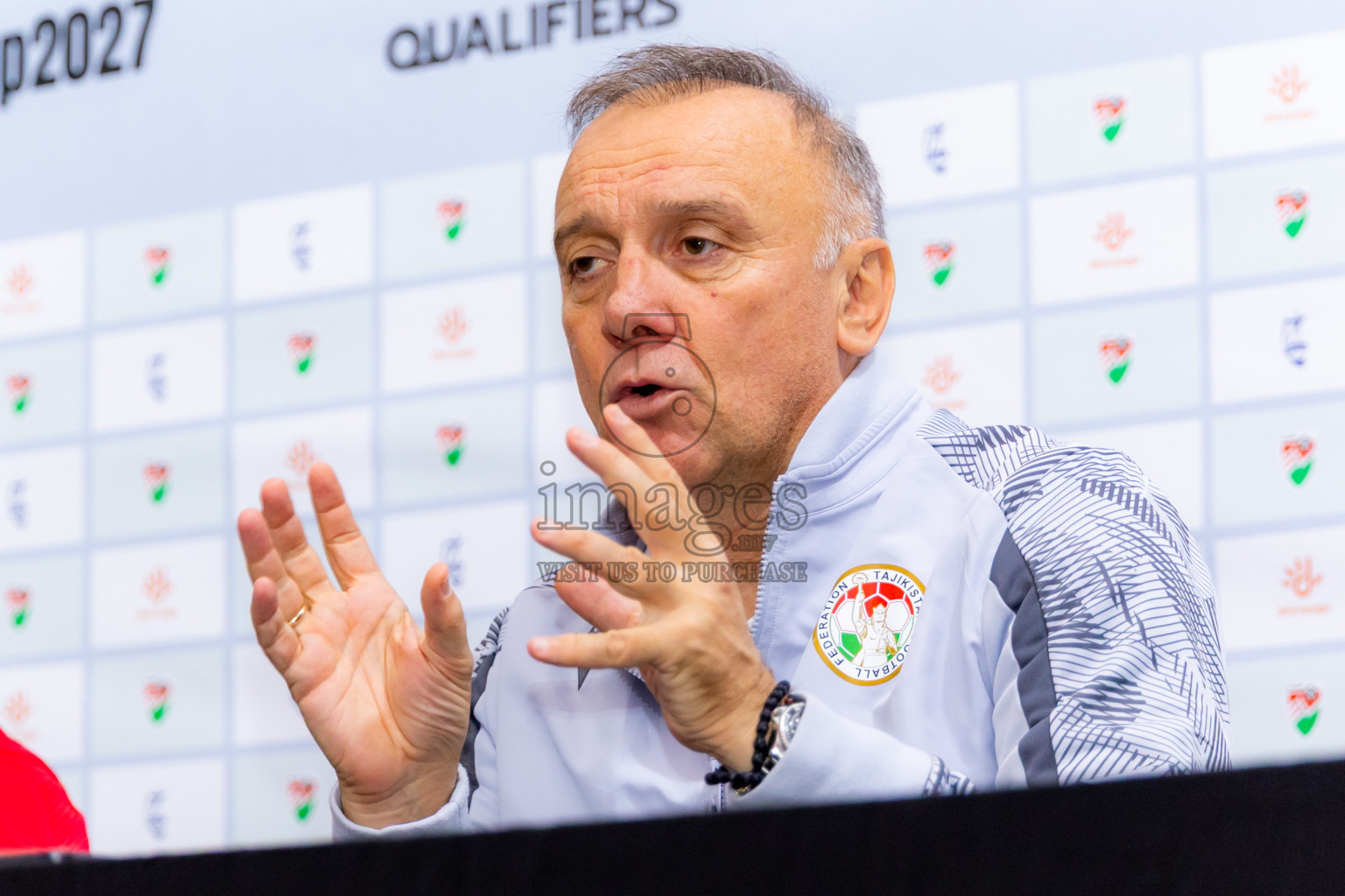 Final Pre-Match Press Conference of AFC Asian Cup Saudi Arabia 2027 Qualifiers -Maldives vs Tajikistan was held at National Stadium in Male', Maldives on Monday, 13th October 2025. Photos: Nausham Waheed / images.mv
