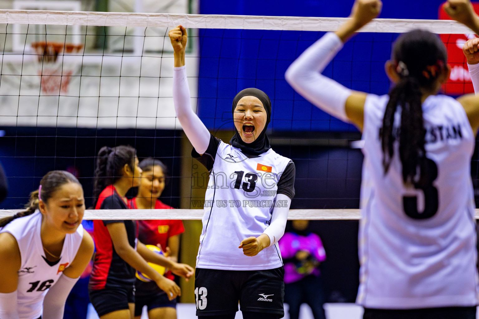 Kyrgyzstan vs Sri Lanka in Final of CAVA U20 Woman's Volleyball Championship 2024 was held in Social Center, Male', Maldives on 23rd July 2024. Photos: Nausham Waheed / images.mv