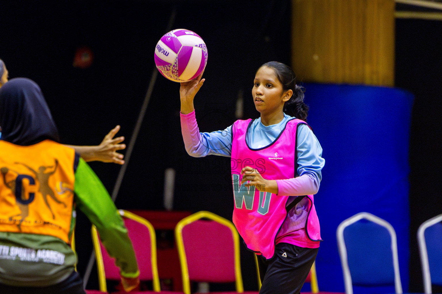 Fiontti A Team vs Young Netters A in Day 2 of 3rd Junior Championship - Netball association of Maldives, held at Social Center on Monday 20th January 2025 . Photos by Nausham Waheed