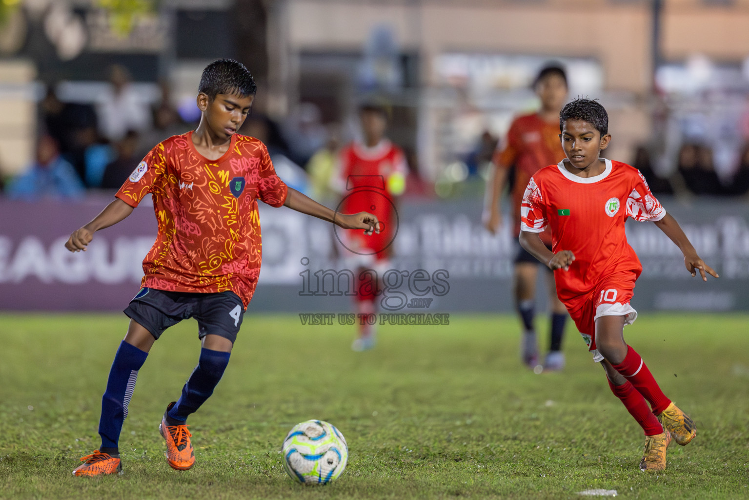 SUS vs Huriyya (U12) in Dhivehi Youth League 2024 - Day 2. Matches held at Henveiru Stadium on 22nd November 2024 , Friday. Photos: Shuu Abdul Sattar/ Images.mv