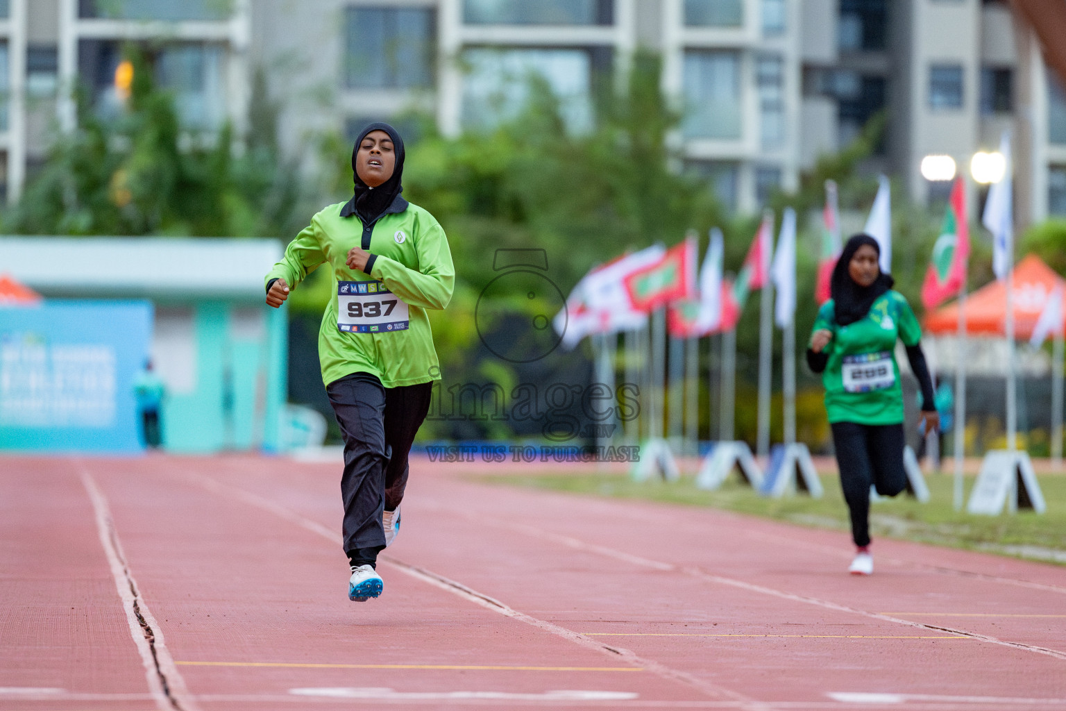 Day 2 of MWSC Interschool Athletics Championships 2024 held in Hulhumale Running Track, Hulhumale, Maldives on Sunday, 10th November 2024. 
Photos by: Hassan Simah / Images.mv