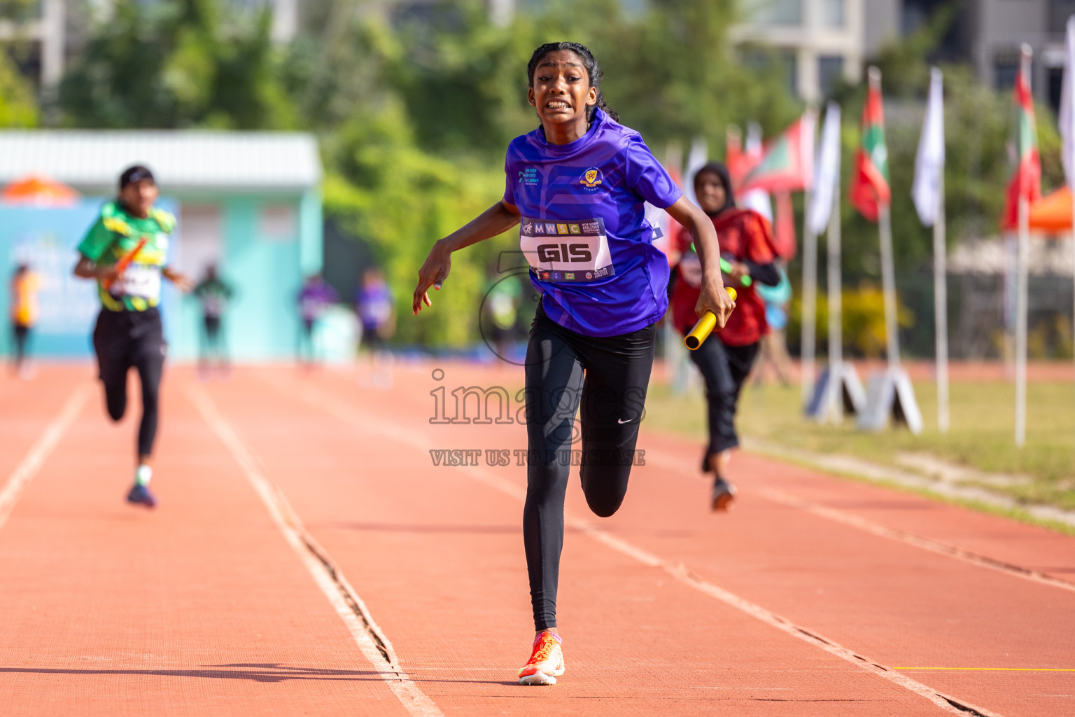 Day 6 of MWSC Interschool Athletics Championships 2024 held in Hulhumale Running Track, Hulhumale, Maldives on Thursday, 14th November 2024. Photos by: Ismail Thoriq / Images.mv