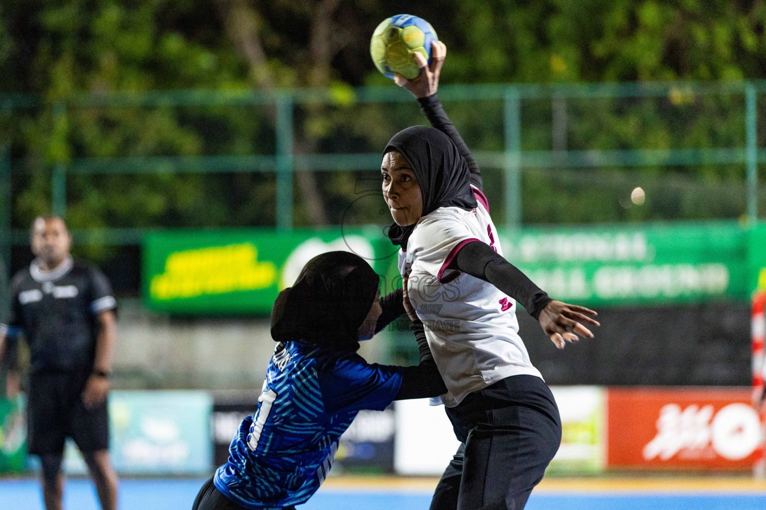 Day 14 of 10th National Handball Tournament 2023, held in Handball ground, Male', Maldives on Monday, 11th December 2023 Photos: Nausham Waheed/ Images.mv