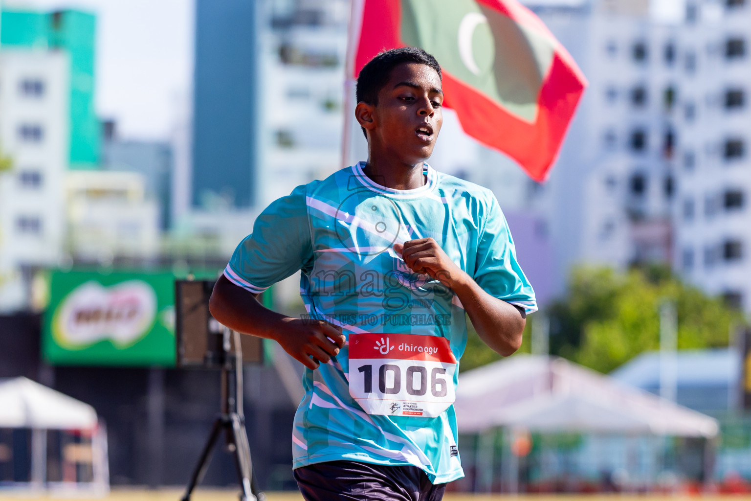 Day 2 of Inter-school Athletics Championship 2025 held in Ekuveni Synthetic Track, Male', Maldives on Tuesday, 07th October 2025. Photos by: Nausham Waheed / Images.mv