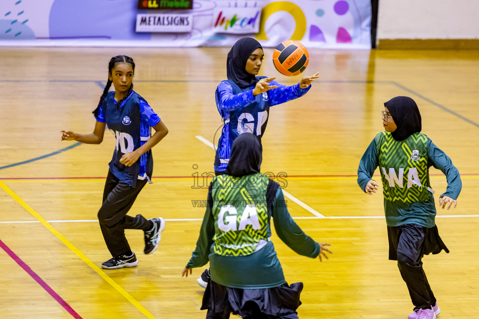 Day 8 of 25th Inter-School Netball Tournament was held in Social Center at Male', Maldives on Sunday, 18th August 2024. Photos: Nausham Waheed / images.mv