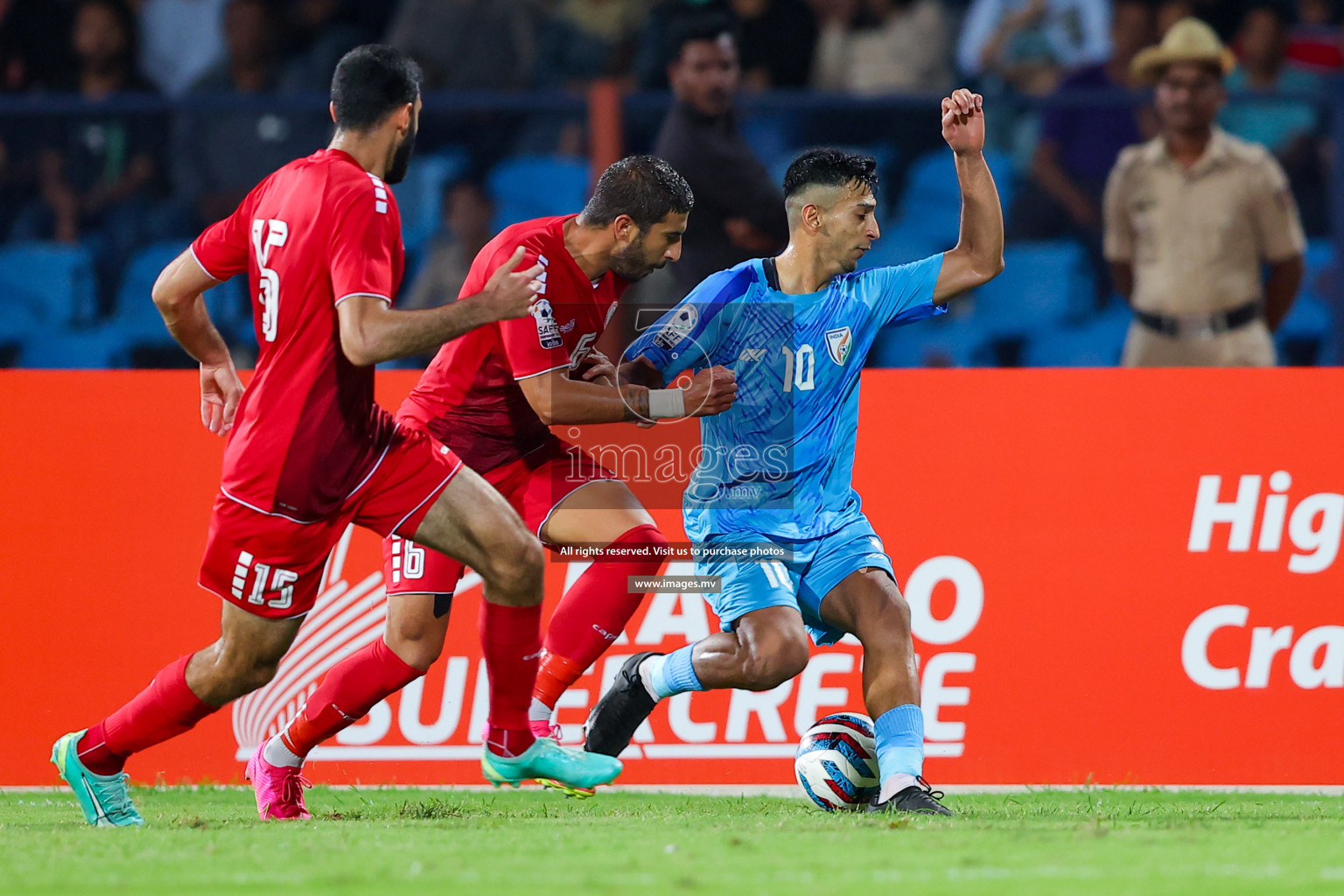 Lebanon vs India in the Semi-final of SAFF Championship 2023 held in Sree Kanteerava Stadium, Bengaluru, India, on Saturday, 1st July 2023. Photos: Nausham Waheed, Hassan Simah / images.mv