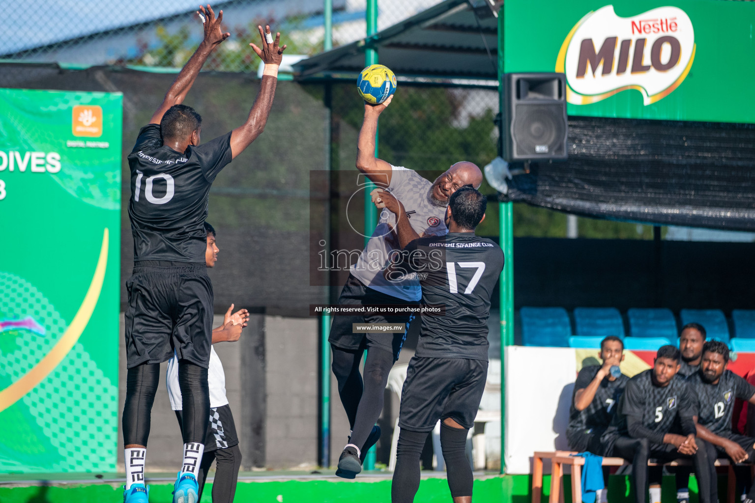 Day 9 of 6th MILO Handball Maldives Championship 2023, held in Handball ground, Male', Maldives on 28th May 2023 Photos: Nausham Waheed/ Images.mv