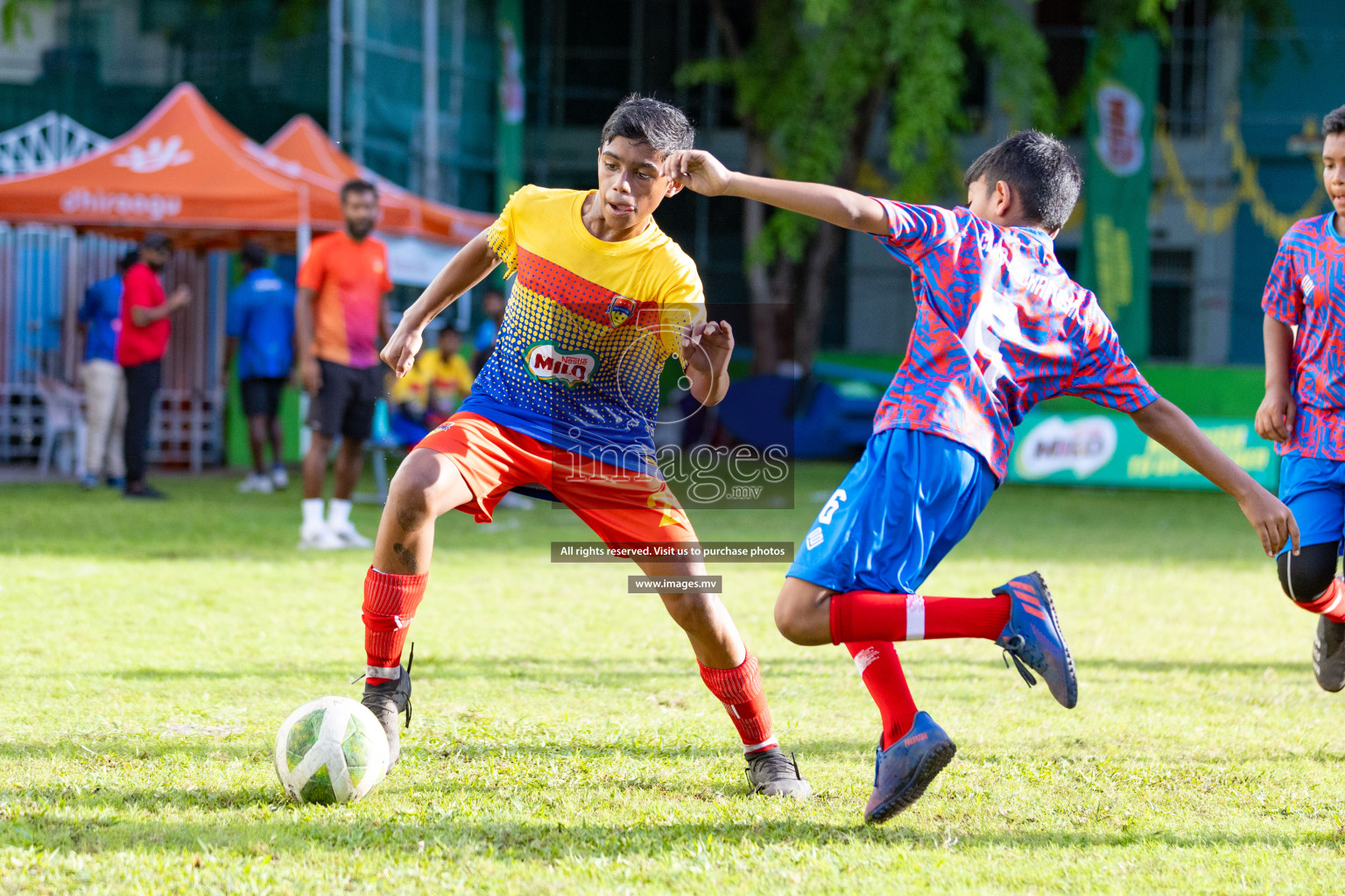 Day 2 of MILO Academy Championship 2023 (U12) was held in Henveiru Football Grounds, Male', Maldives, on Saturday, 19th August 2023. Photos: Nausham Waheedh / images.mv