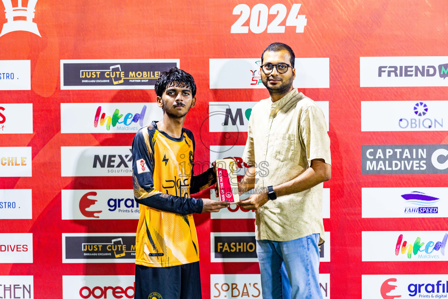 All Wolves vs Friends in Day 4 of Eydhafushi Futsal Cup 2024 was held on Thursday, 11th April 2024, in B Eydhafushi, Maldives Photos: Nausham Waheed / images.mv