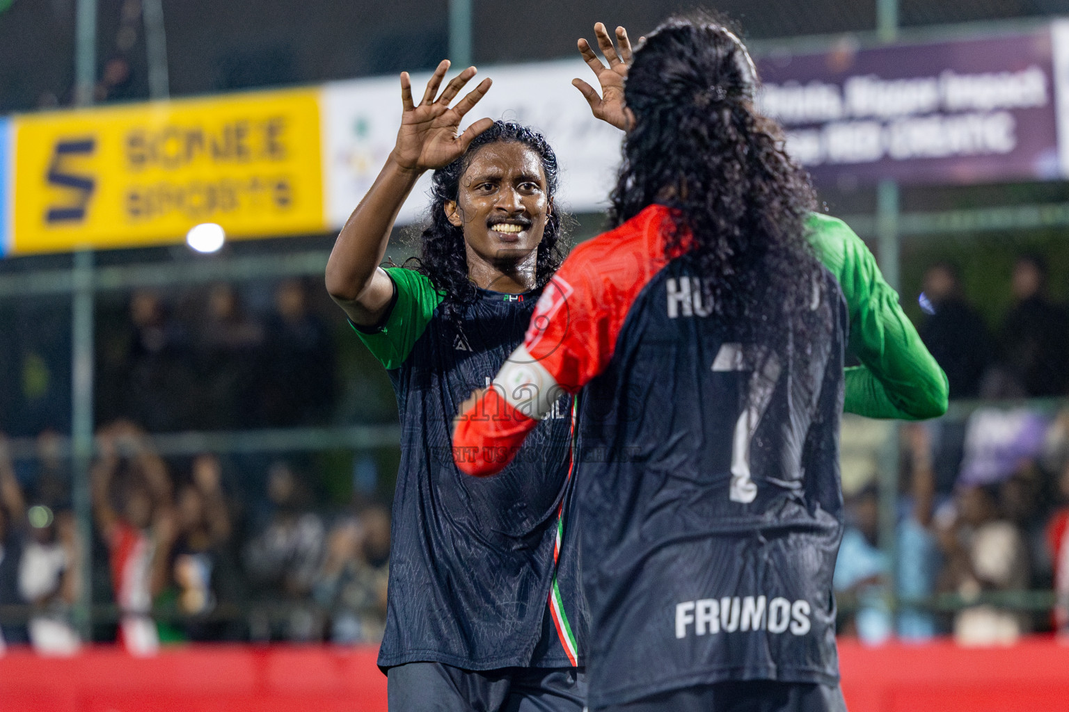 L Isdhoo VS L Maabaidhoo in Atoll Round Semi-Final on Day 22 of Golden Futsal Challenge 2025 was held on Sunday , 26th January 2025, in Hulhumale', Maldives. Photos: Nausham Waheed / images.mv