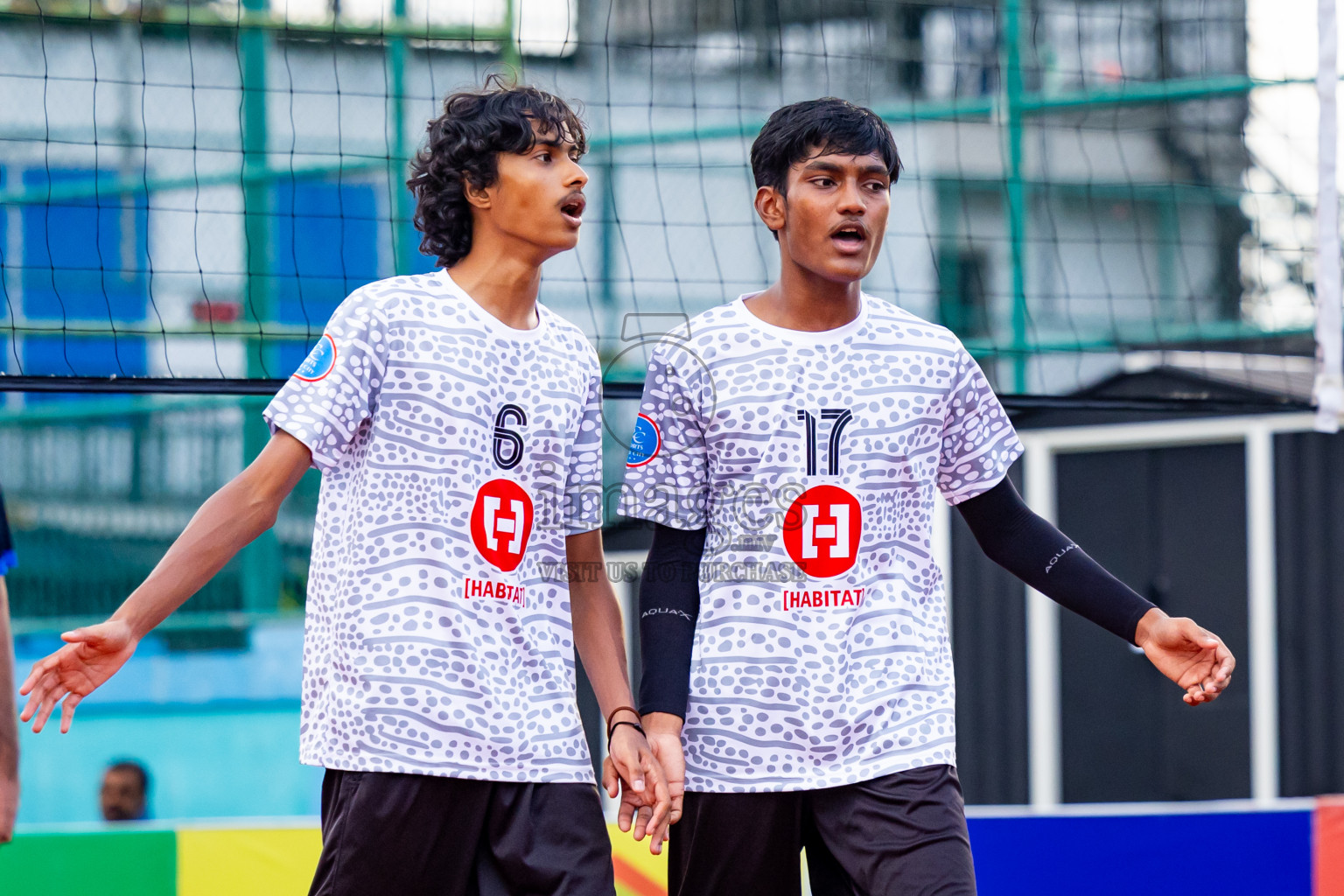 Club rising star academy vs Sports club city in Milo National Junior Volleyball Championship 2025 Day 2 was held on Sunday, 23rd November 2025 at Ekuveni Turf Court Male', Maldives. Photos: Nausham Waheed / images.mv