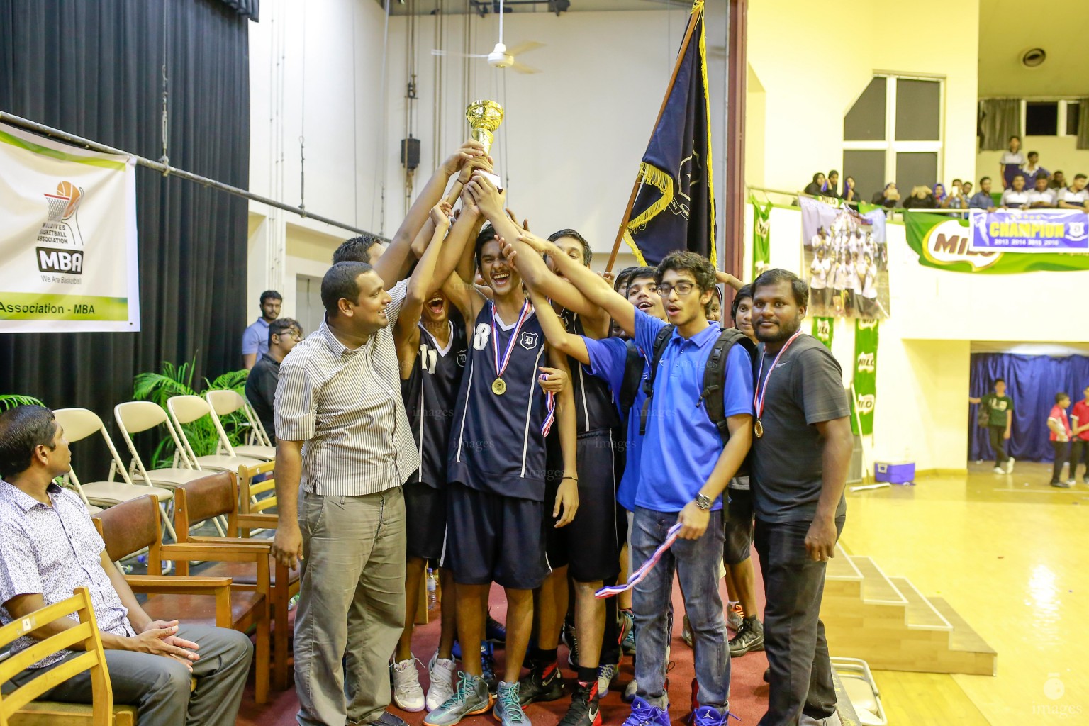 Milo Interschool Basketball Finals in Male', Maldives, Thursday, April. 28, 2016.(Images.mv Photo/ Hussain Sinan).