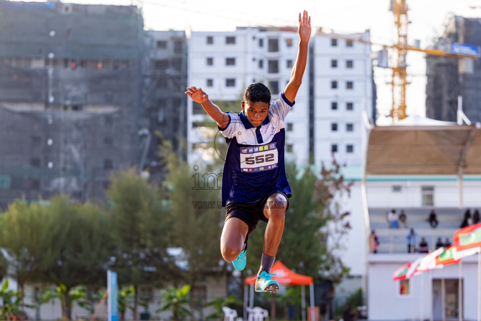 Day 3 of MWSC Interschool Athletics Championships 2024 held in Hulhumale Running Track, Hulhumale, Maldives on Monday, 11th November 2024. Photos by: Nausham Waheed / Images.mv