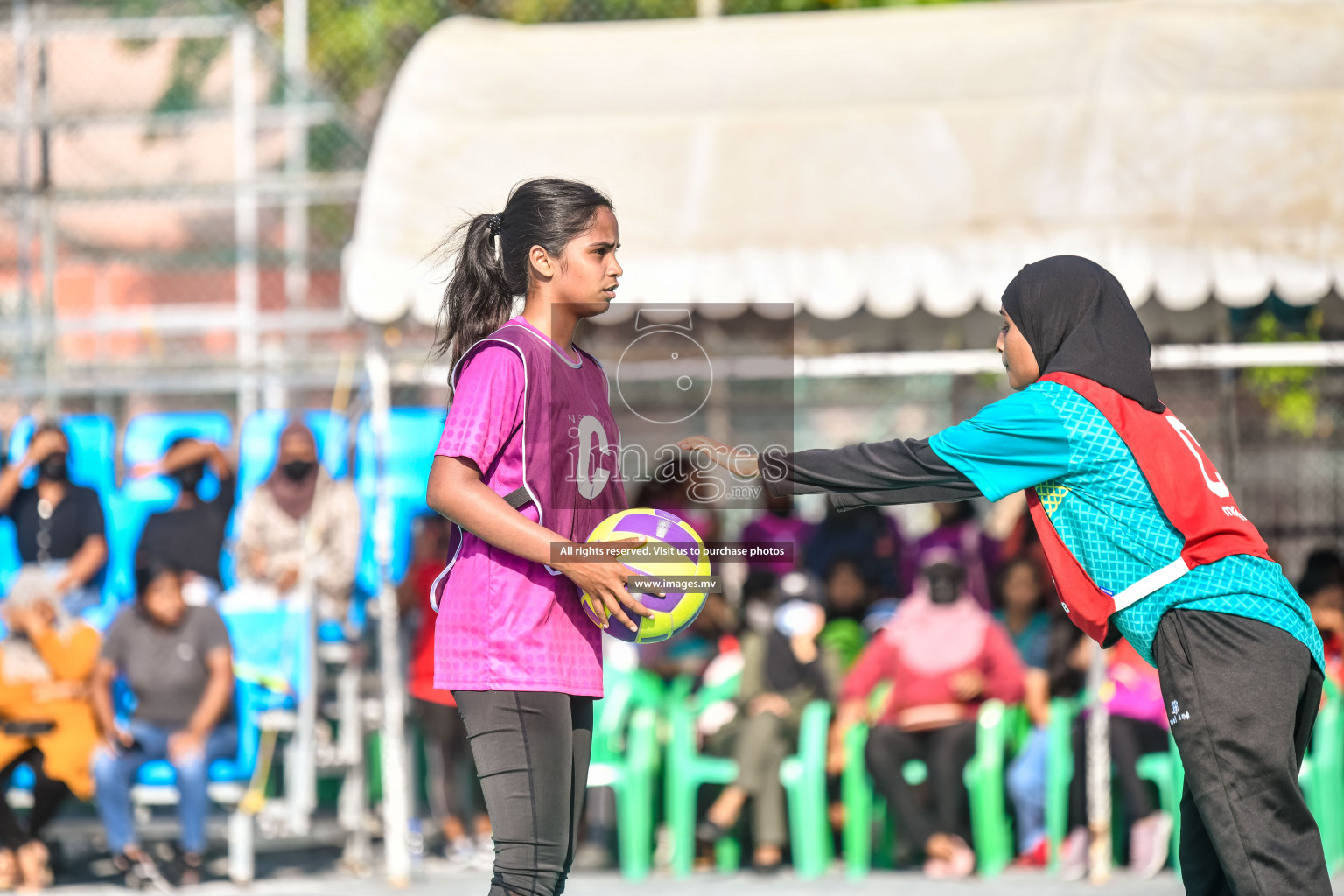 Day3 of Junior Netball Championship 2022 on 5 March 2022 held in Male', Maldives. Photos by Nausham Waheed.