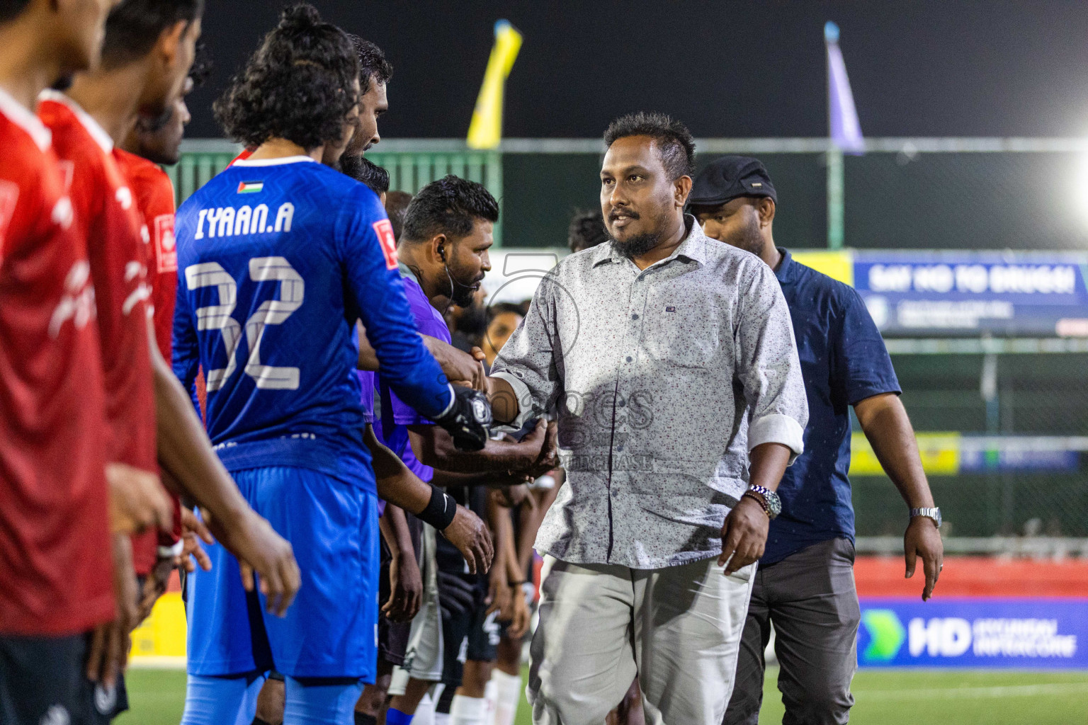 HDh Nolhivaran vs HDh Nolhivaranfaru in Day 18 of Golden Futsal Challenge 2024 was held on Thursday, 1st February 2024, in Hulhumale', Maldives Photos: Nausham Waheed, / images.mv