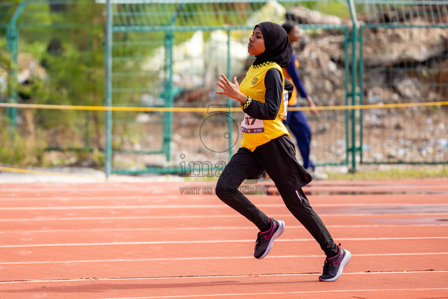 Day 2 of MWSC Interschool Athletics Championships 2024 held in Hulhumale Running Track, Hulhumale, Maldives on Sunday, 10th November 2024. 
Photos by:  Hassan Simah / Images.mv