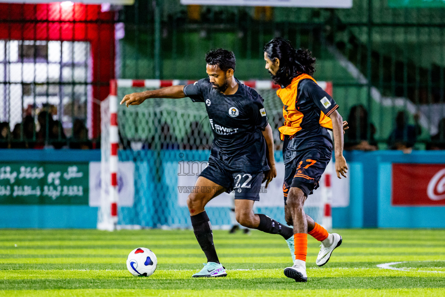 Dee Cee Jay SC vs Much Black in Semi Final of Laamehi Dhiggaru Ekuveri Futsal Challenge 2024 was held on Monday, 29th July 2024, at Dhiggaru Futsal Ground, Dhiggaru, Maldives Photos: Nausham Waheed / images.mv