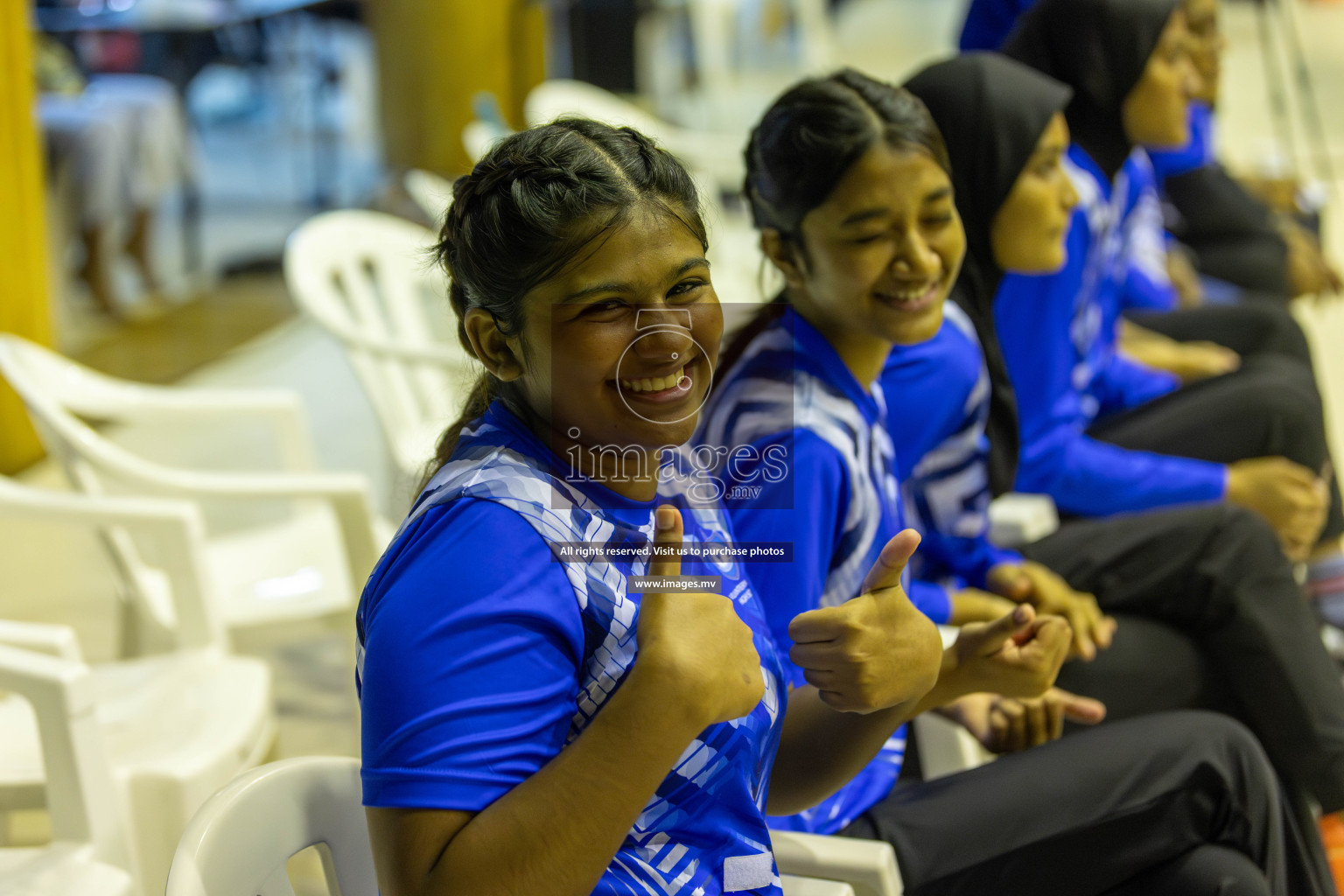 Day 11 of 24th Interschool Netball Tournament 2023 was held in Social Center, Male', Maldives on 6th November 2023. Photos: Mohamed Mahfooz Moosa / images.mv