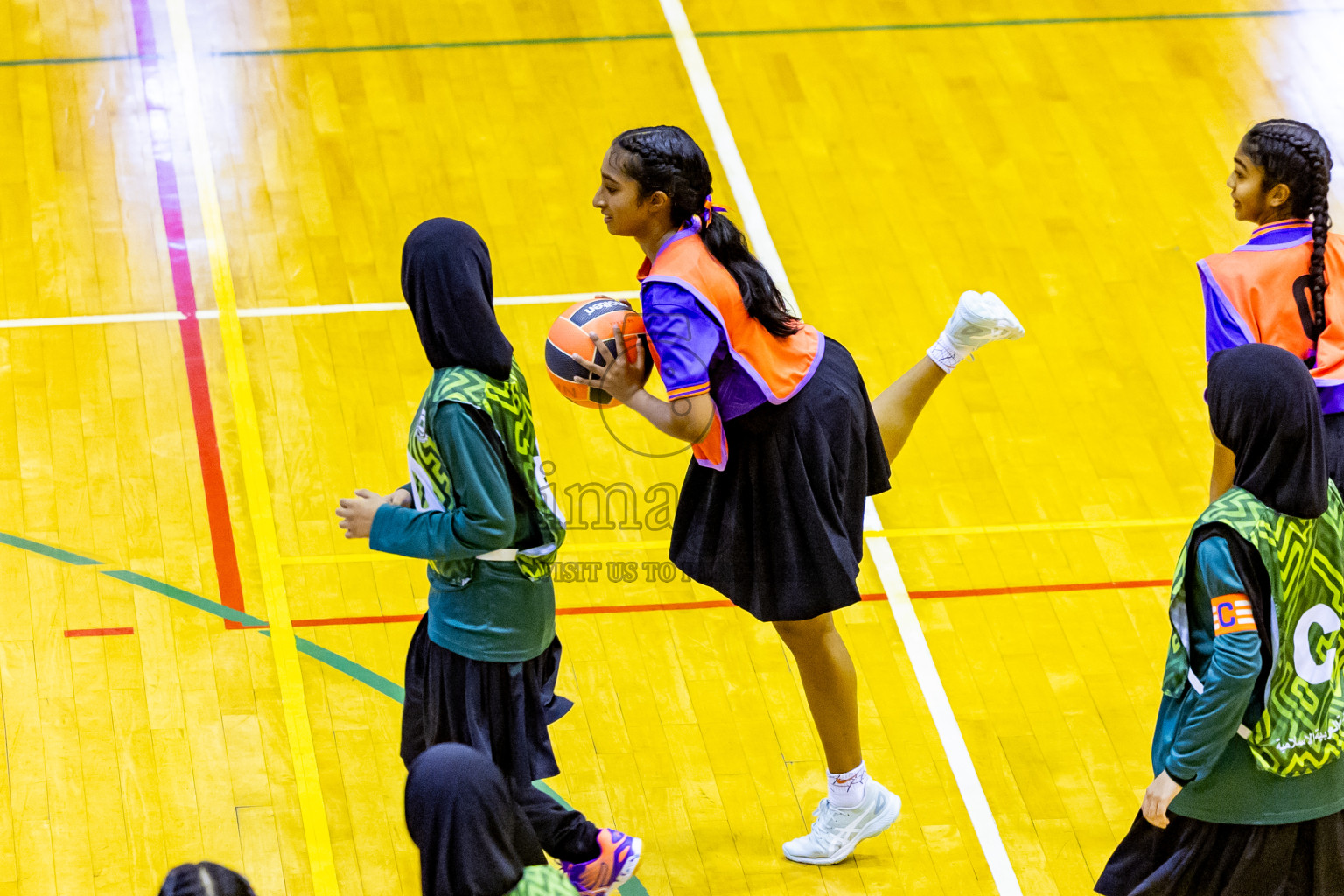 Day 4 of 25th Inter-School Netball Tournament was held in Social Center at Male', Maldives on Monday, 12th August 2024. Photos: Nausham Waheed / images.mv