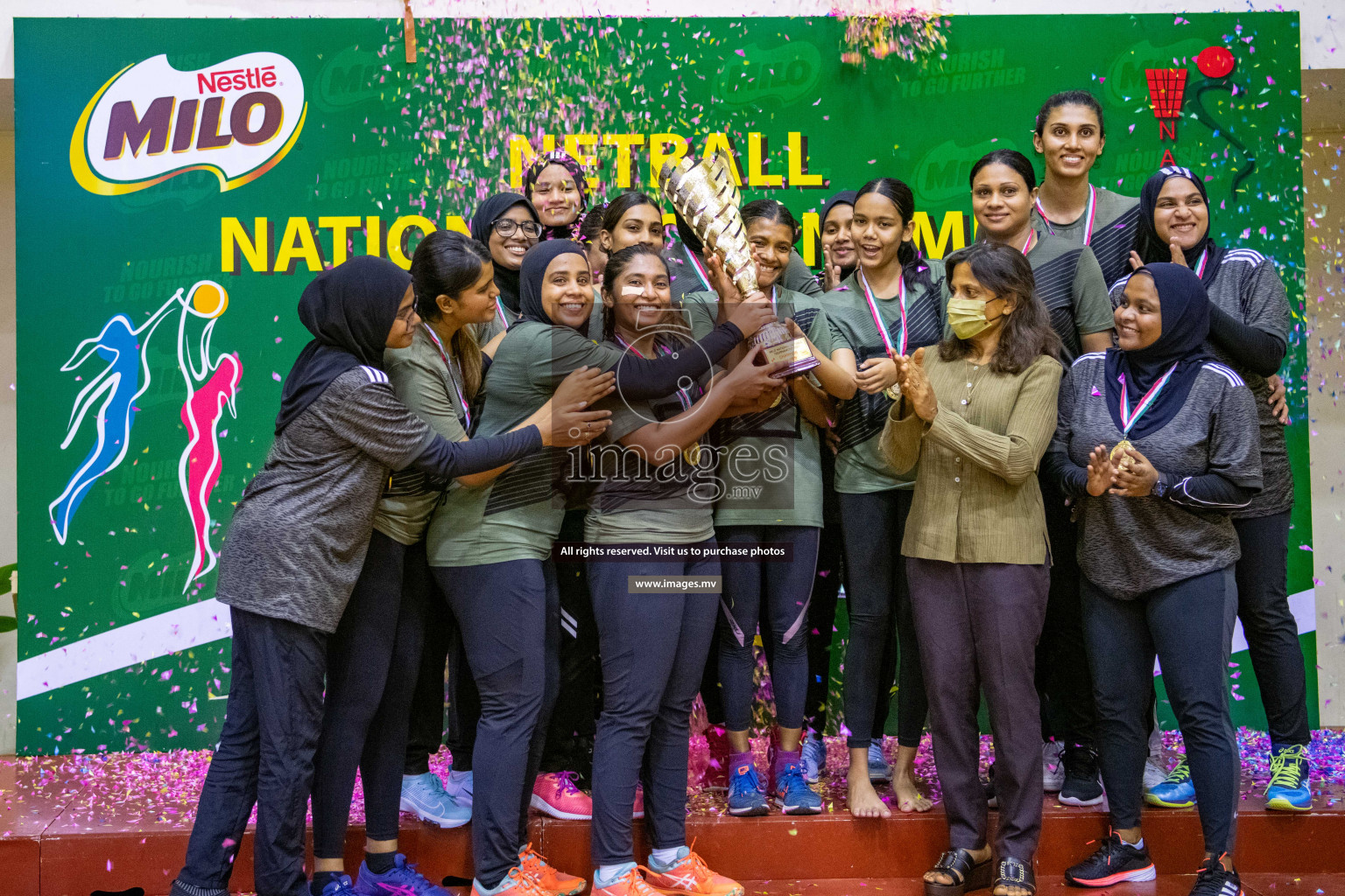 Kulhudhuffushi Youth & R.C vs Club Green Streets in the Finals of Milo National Netball Tournament 2021 (Women's) held on 5th December 2021 in Male', Maldives Photos: Ismail Thoriq / images.mv