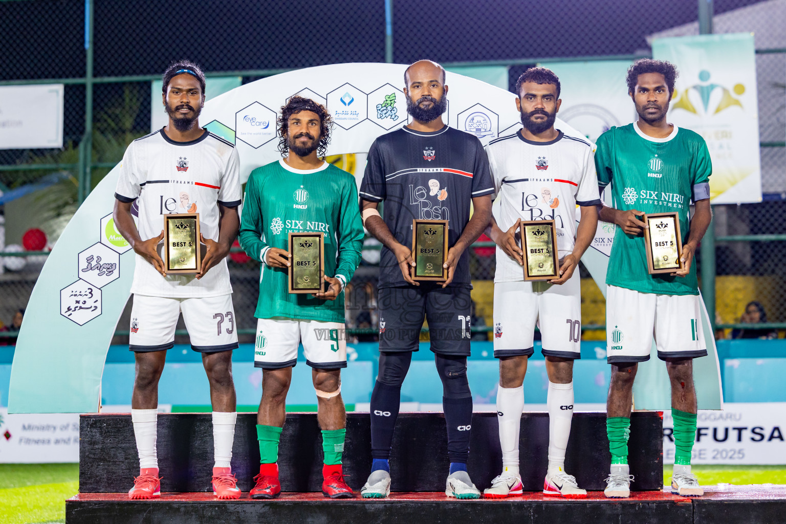 Ifhaams vs Dee Cee Jay SC in Final of Laamehi Dhiggaru Ekuveri Futsal Challenge 2025 was held on Tuesday, 29th July 2025, at Dhiggaru Futsal Ground, Dhiggaru, Maldives Photos: Nausham Waheed  / images.mv