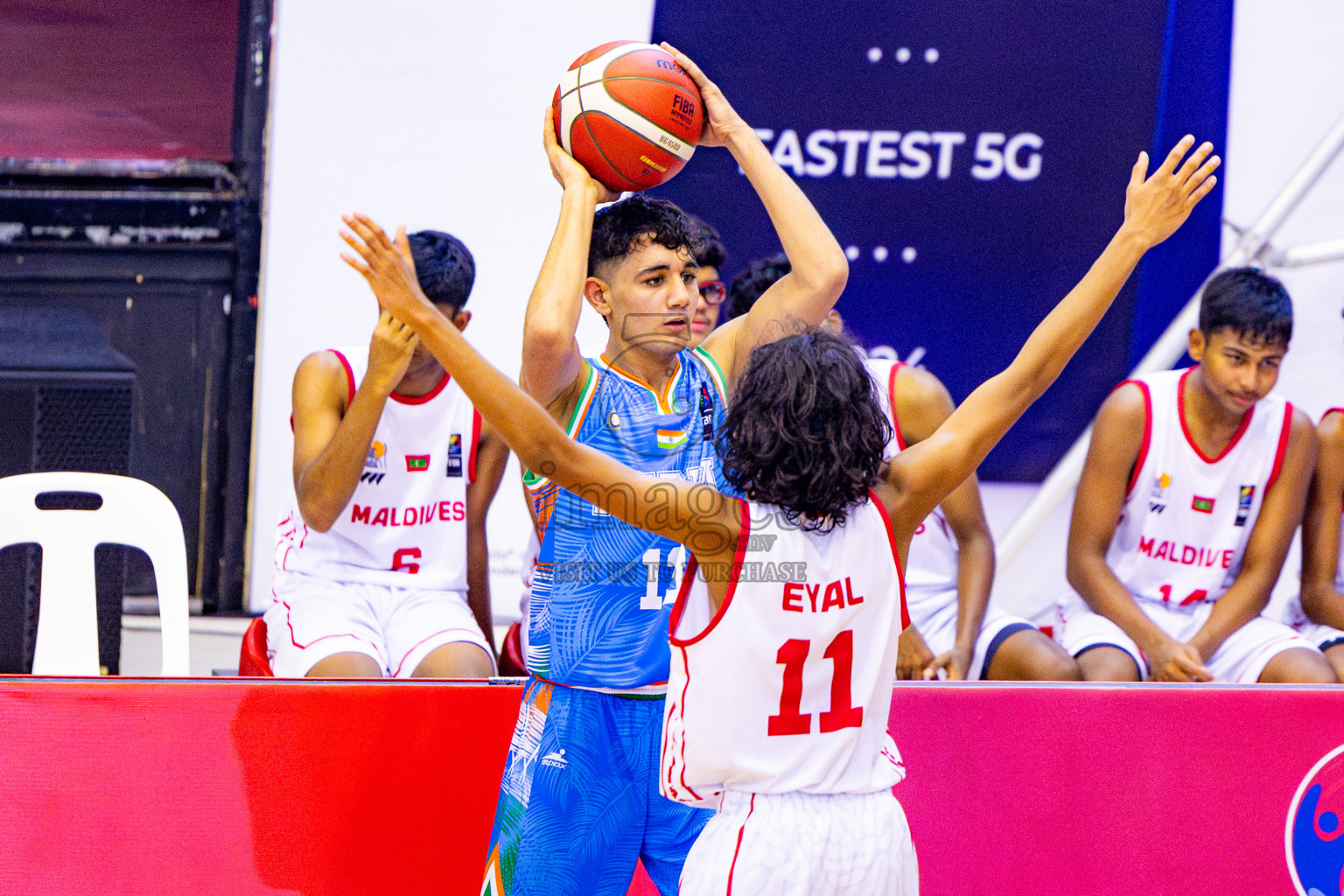 Maldives vs India in Day 2 of Under 16 Asian Cup SABA Qualifiers 2025 was held in Social Center, Male', Maldives on Friday, 13th June 2025. Photos: Nausham Waheed / images.mv