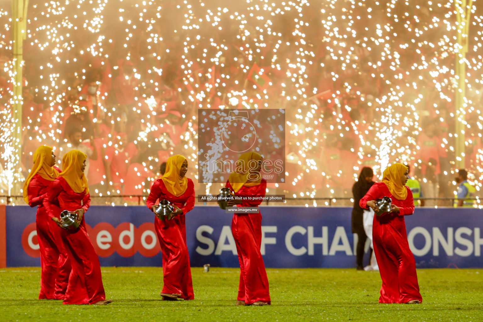 Opening Ceremony of SAFF Championship 2021 held on 1st October 2021 in Galolhu National Stadium, Male', Maldives