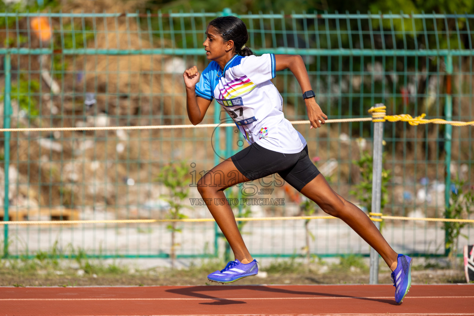 Day 4 of MWSC Interschool Athletics Championships 2024 held in Hulhumale Running Track, Hulhumale, Maldives on Tuesday, 12th November 2024. Photos by: Ismail Thoriq / Images.mv